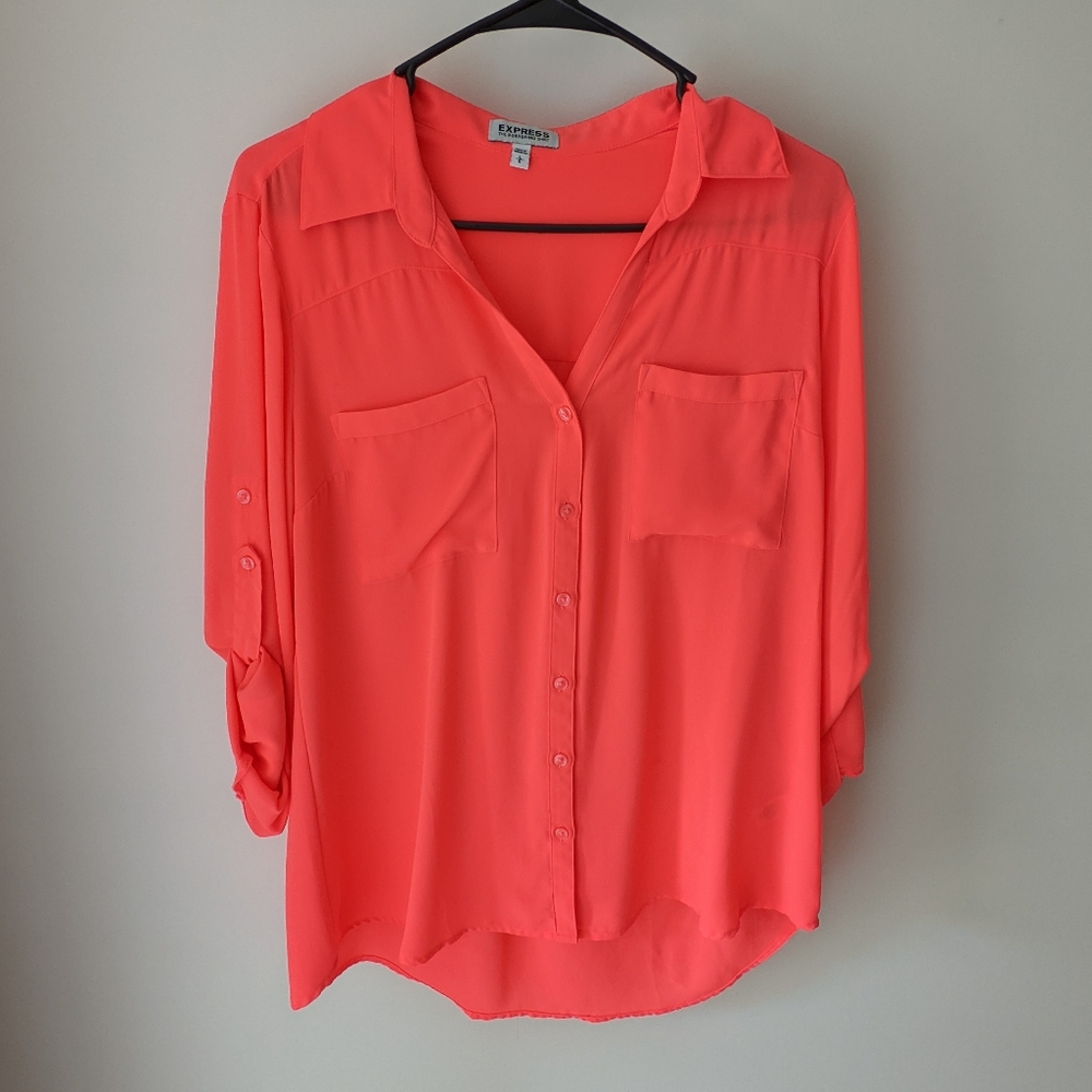 Large Neon Pink Express Portifino Shirt